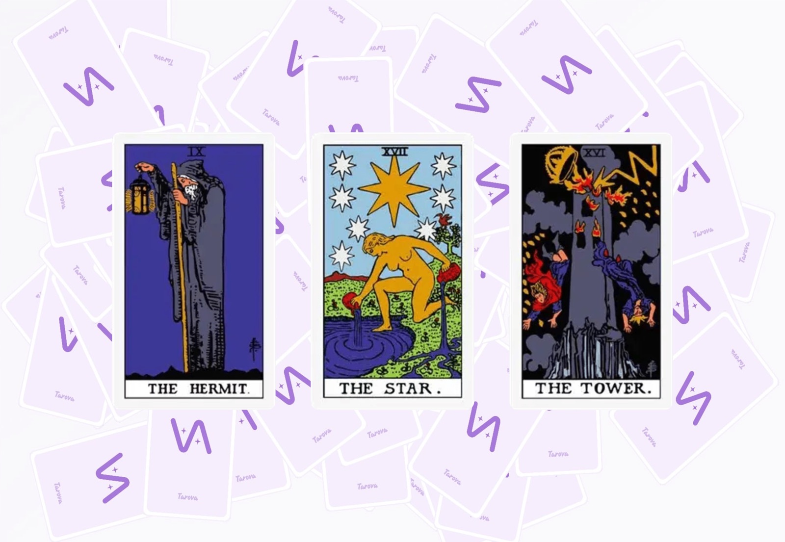A tarot spread laid out with notes, showing how meaning forms through context and story.