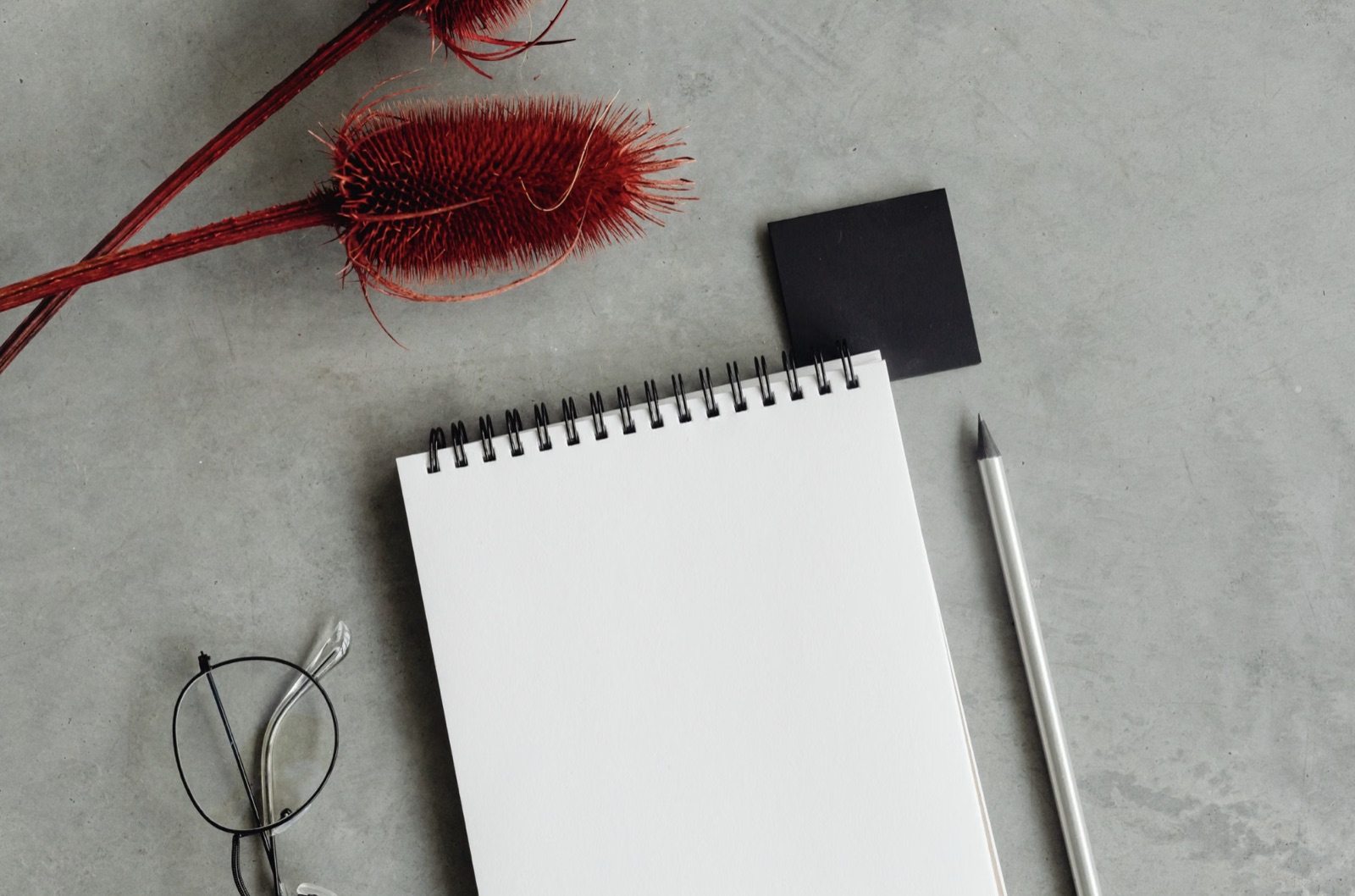 A notebook and pen used to clarify a tarot question before the reading