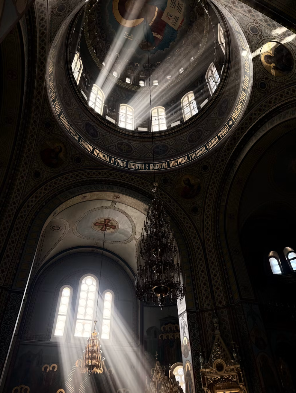 Light streaming through a sacred interior, suggesting clarity, grace, and renewal.