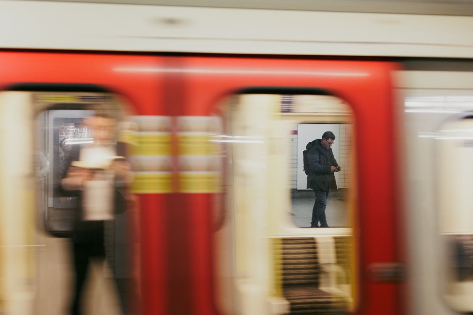 A crowded commute scene that reflects burnout, pressure, and the feeling of being carried forward by routines you did not fully choose.